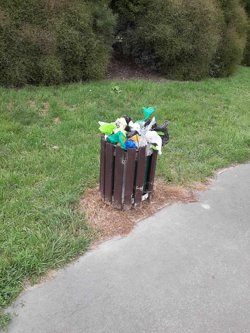 The photograph attached to this rubbish/recycling report