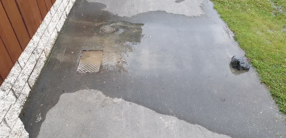 The photograph attached to this water leak report