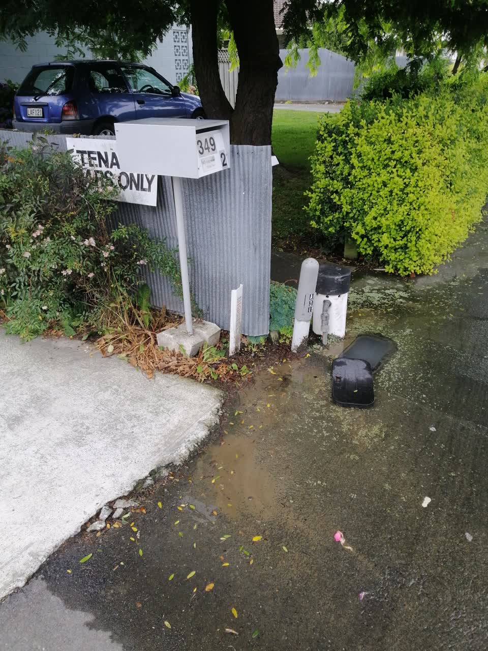 The photograph attached to this flooding report