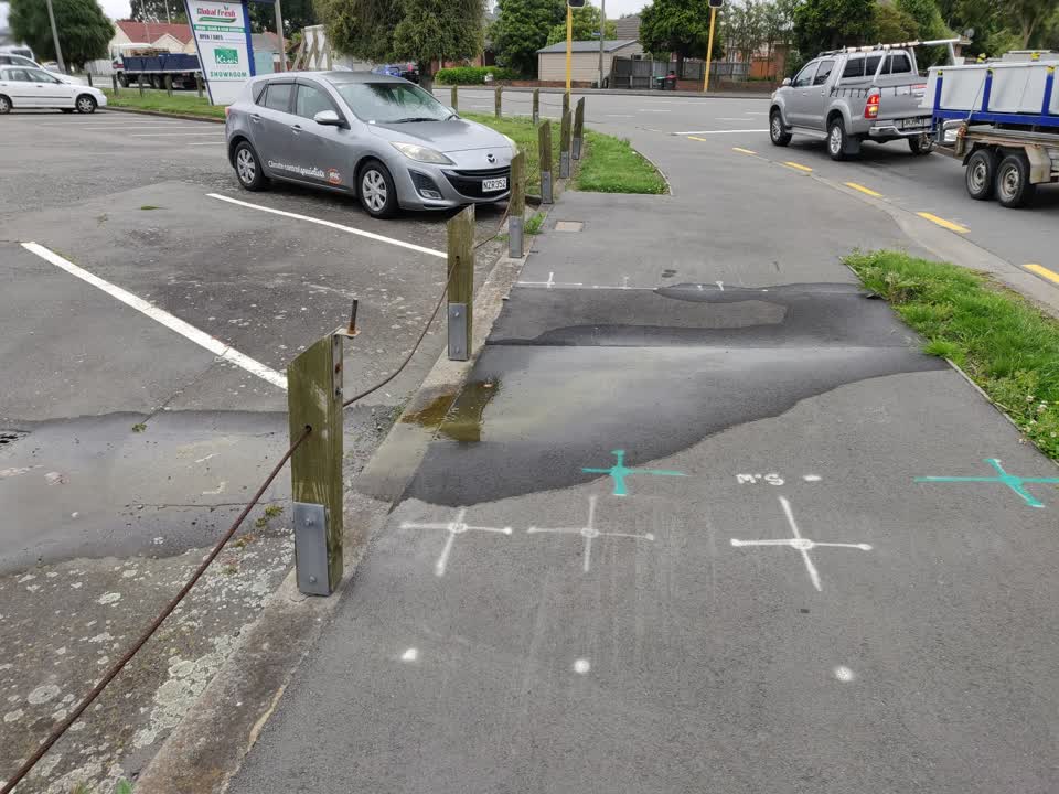 The photograph attached to this water leak report