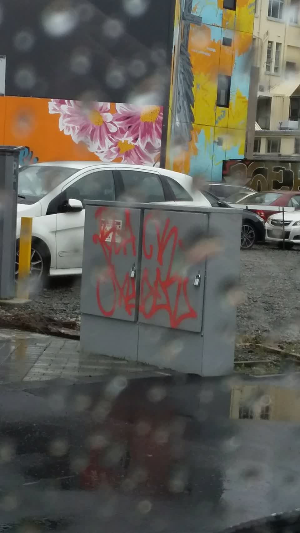 The photograph attached to this graffiti report