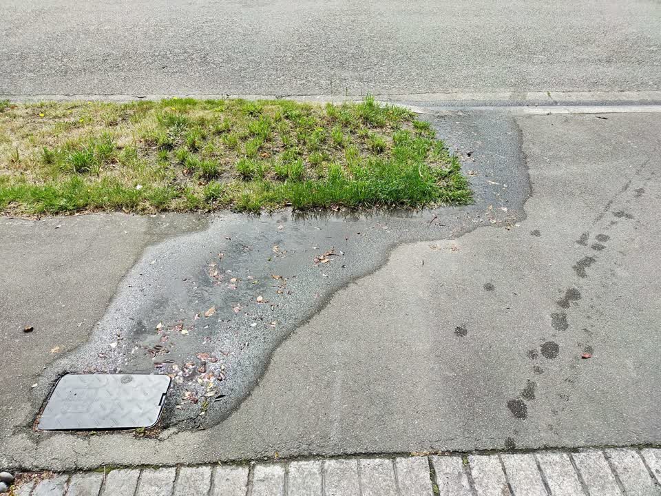 The photograph attached to this water leak report