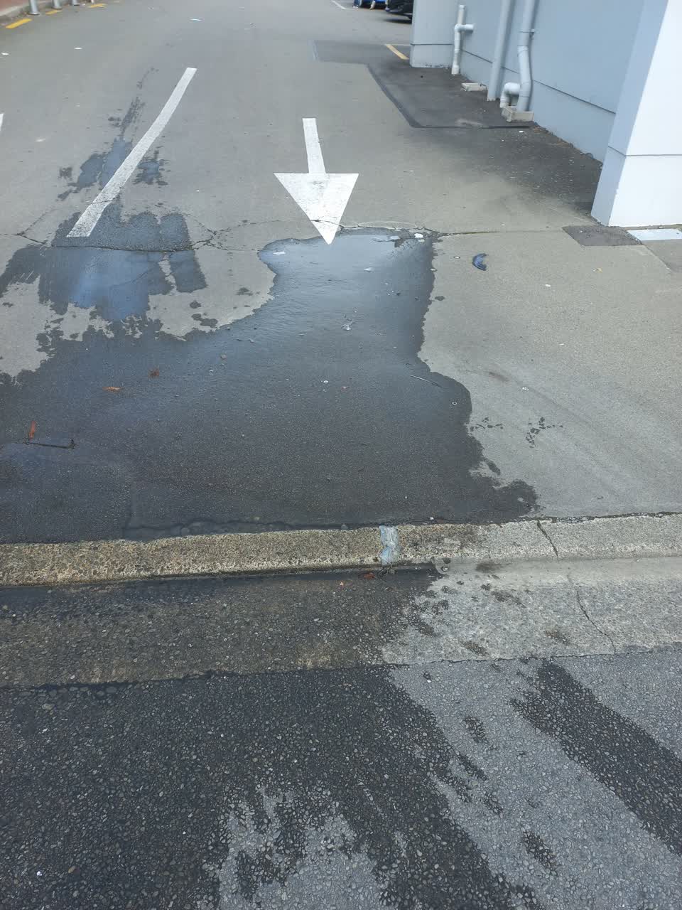 The photograph attached to this water leak report