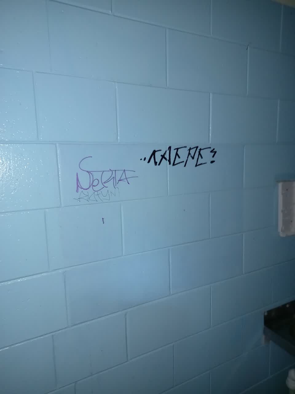 The photograph attached to this graffiti report