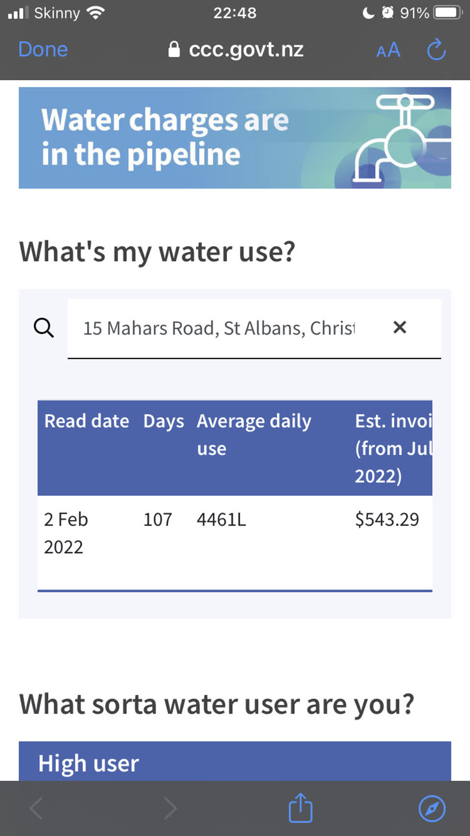 The photograph attached to this water supply report