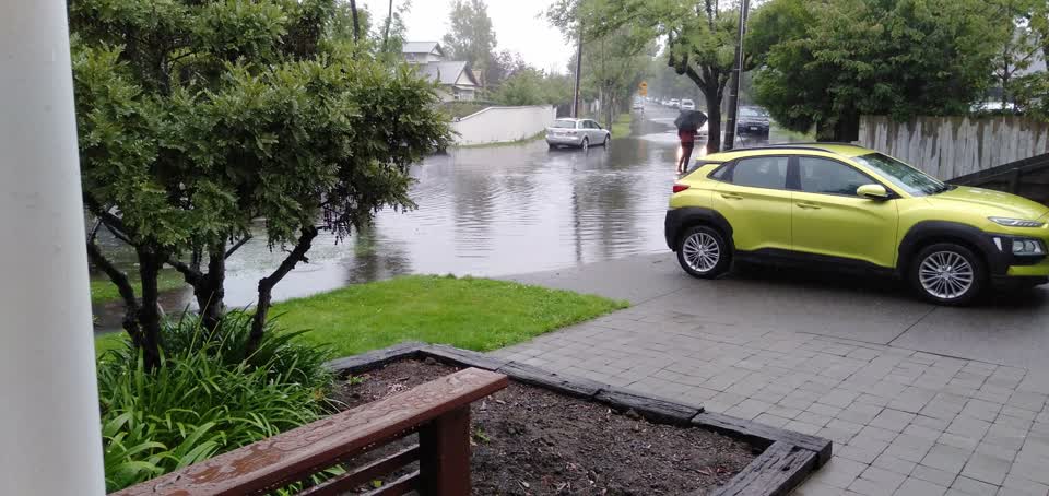 The photograph attached to this flooding report