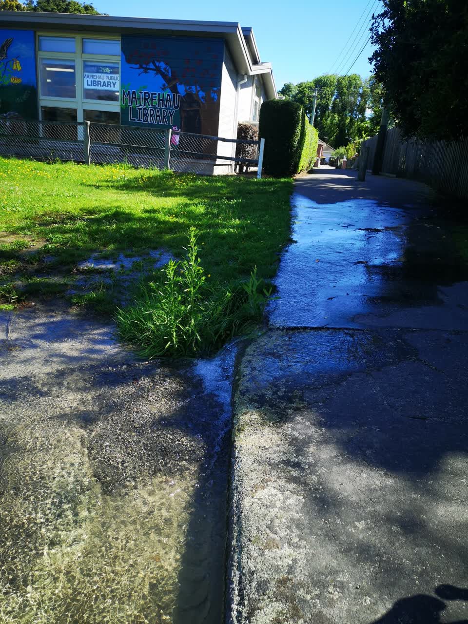 The photograph attached to this water leak report