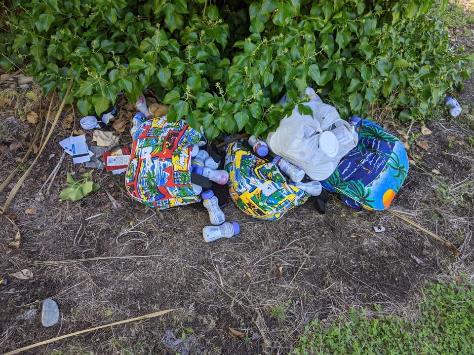 The photograph attached to this rubbish/recycling report