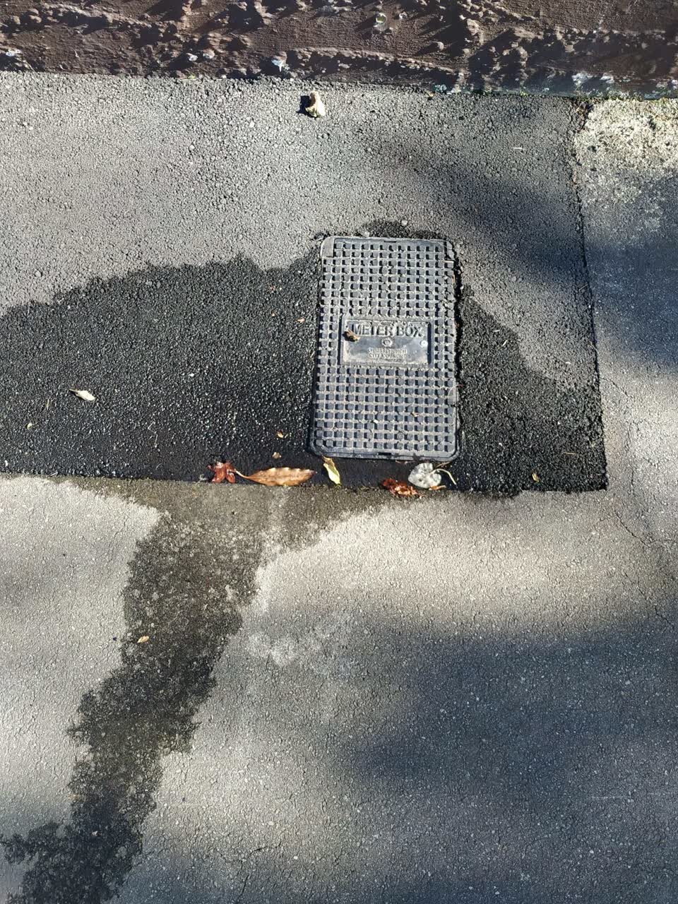 The photograph attached to this water leak report