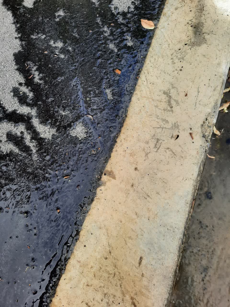 The photograph attached to this water leak report