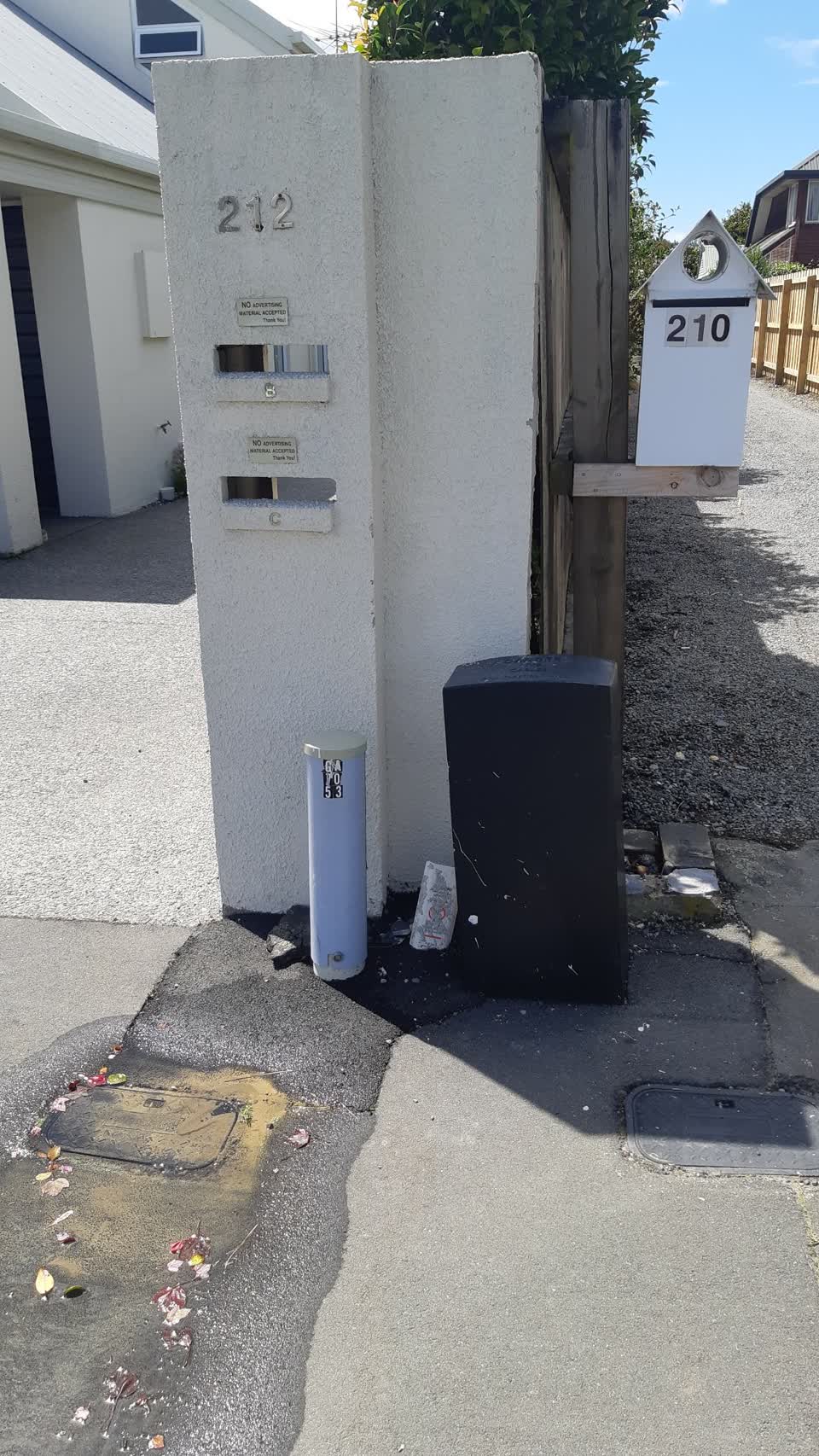 The photograph attached to this water leak report
