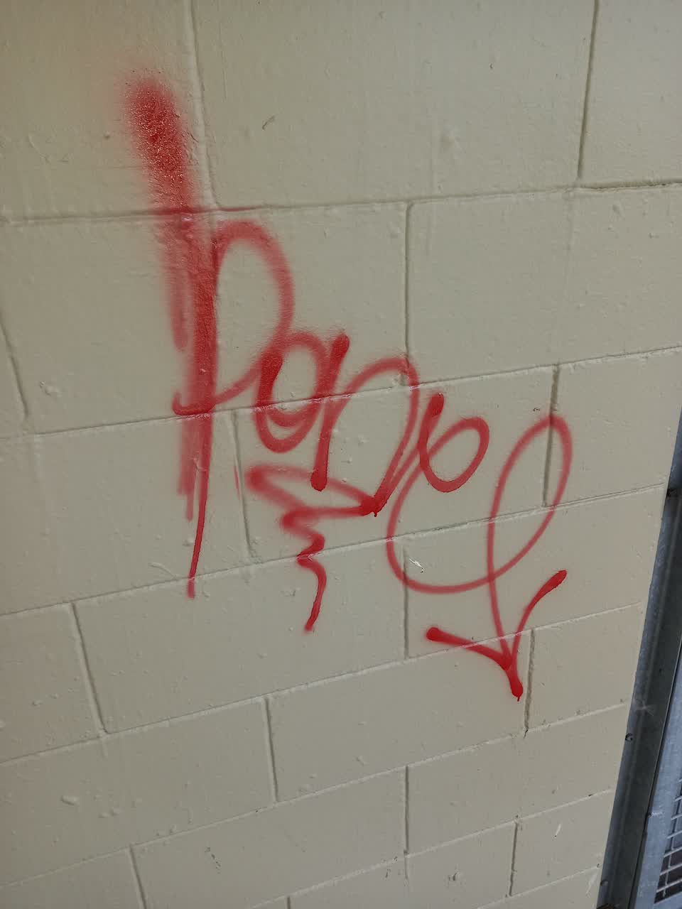The photograph attached to this graffiti report