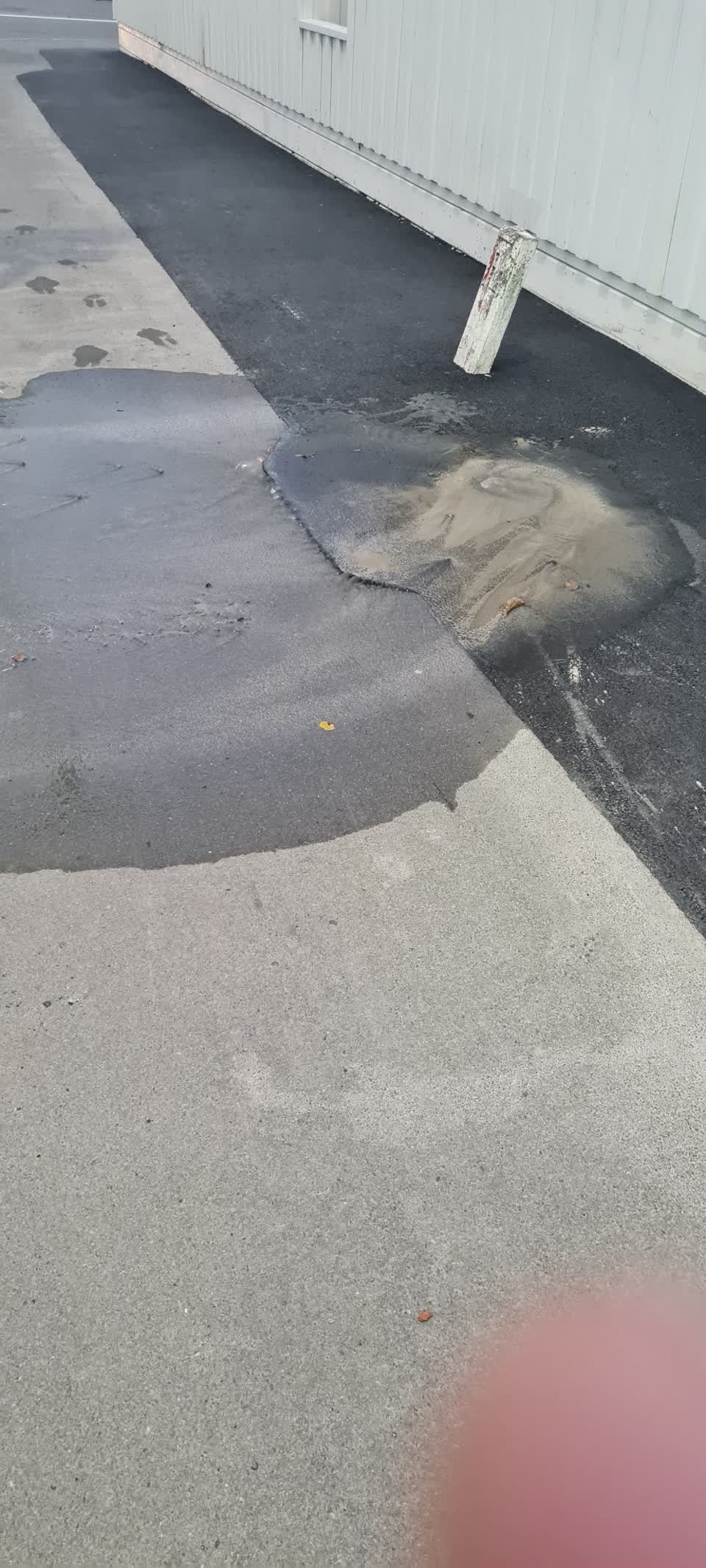 The photograph attached to this water leak report