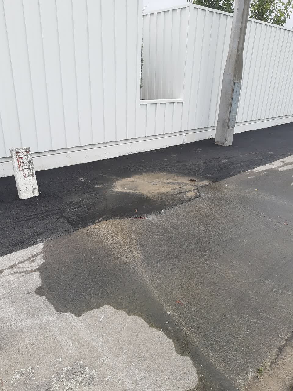 The photograph attached to this water leak report