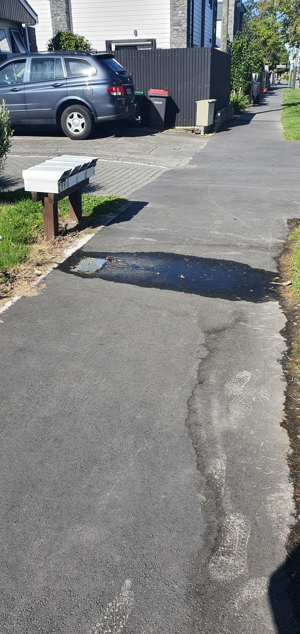 The photograph attached to this water leak report