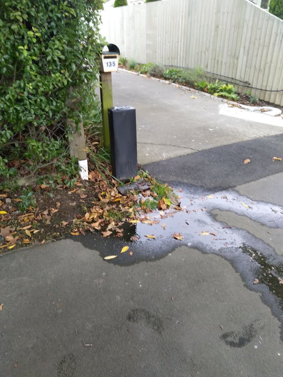 The photograph attached to this water leak report