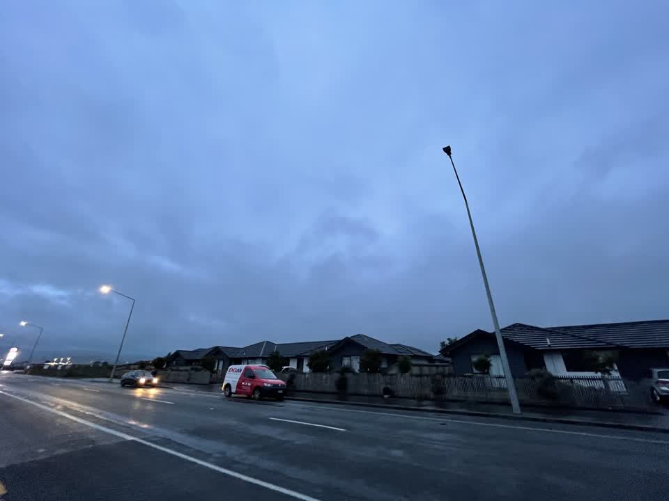 The photograph attached to this street light outage report