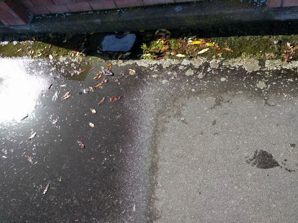The photograph attached to this water leak report