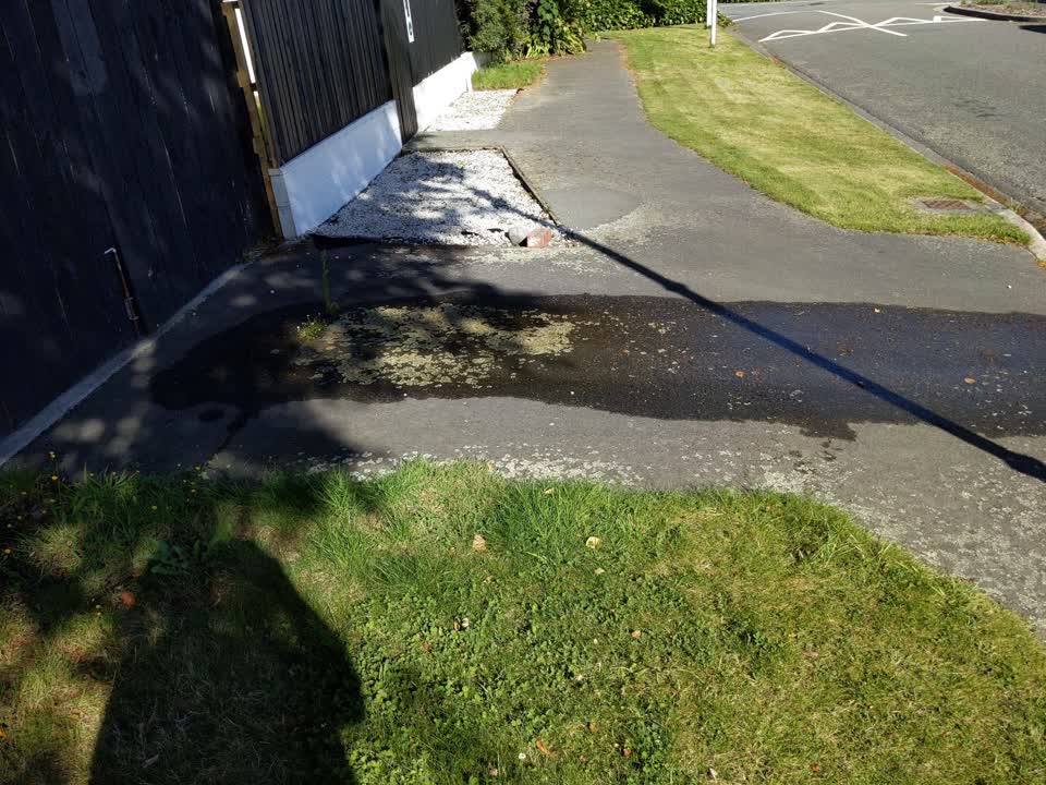 The photograph attached to this water leak report