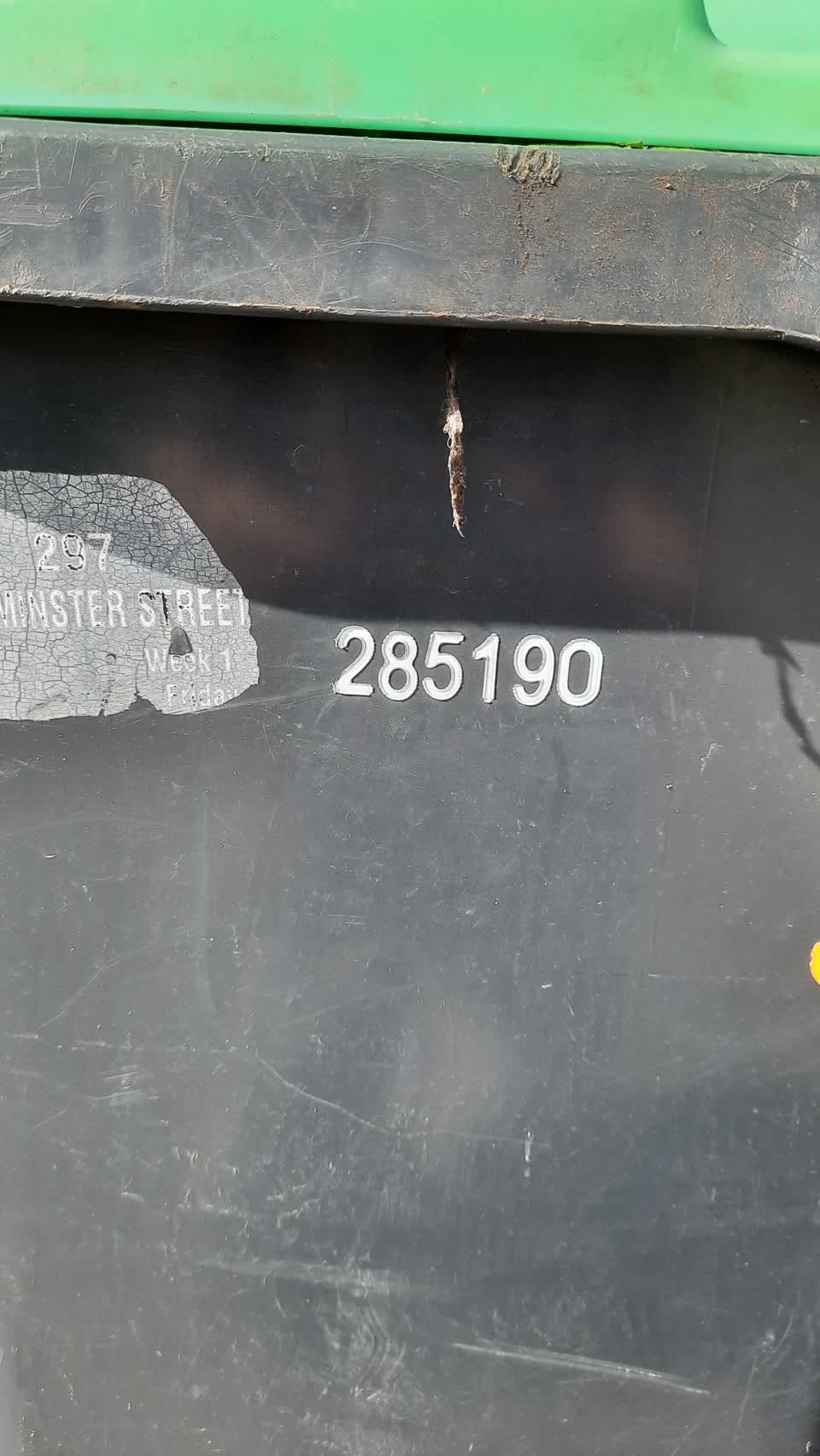 The photograph attached to this rubbish/recycling report