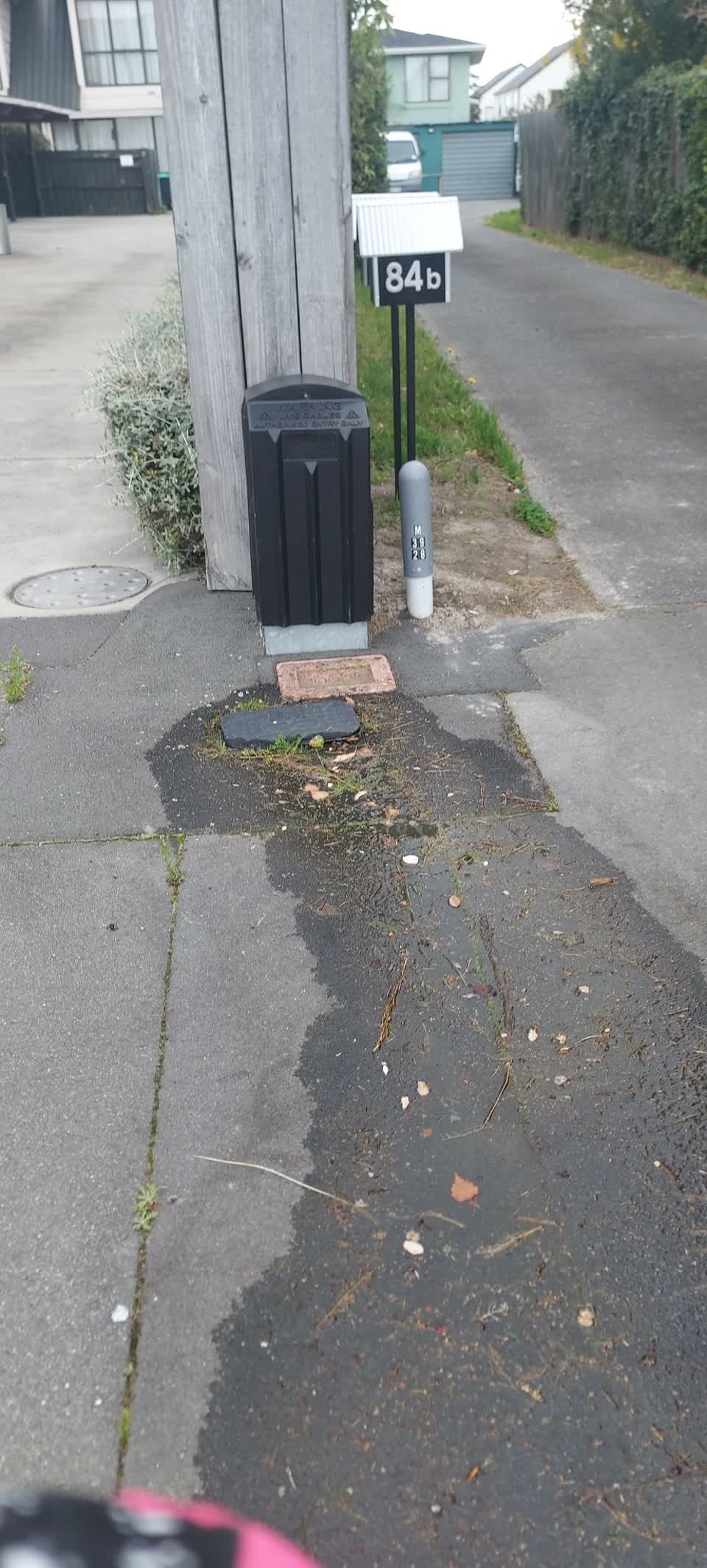 The photograph attached to this water leak report