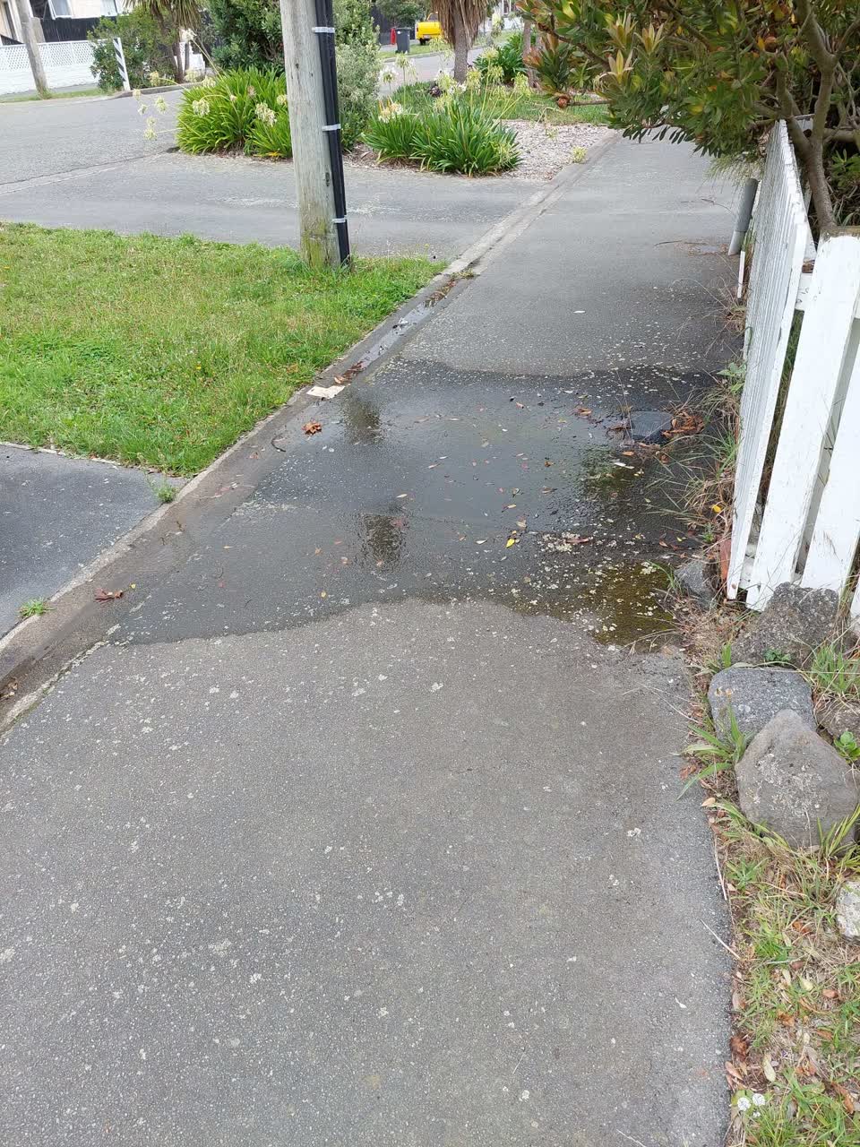 The photograph attached to this water leak report