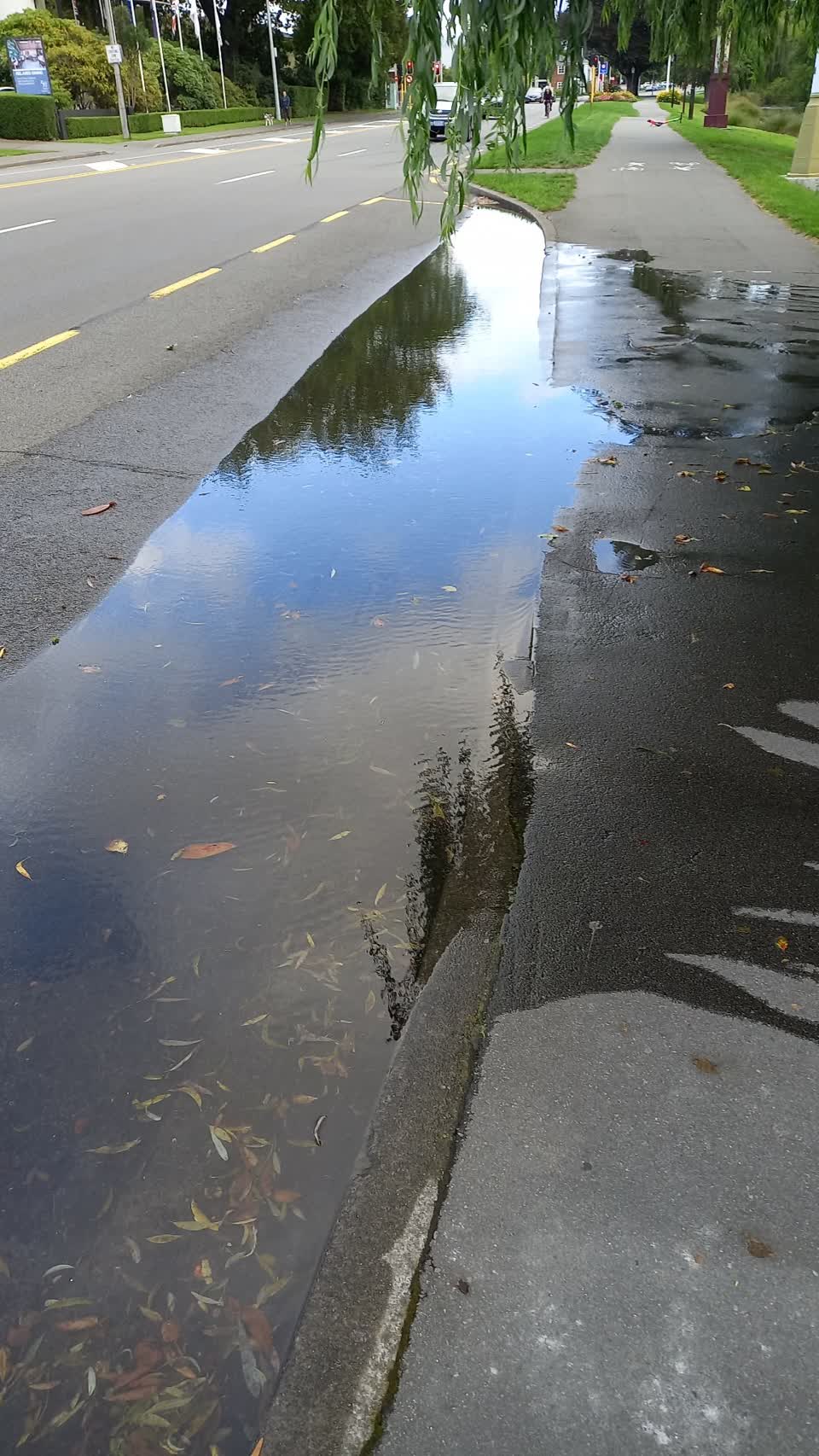 The photograph attached to this flooding report
