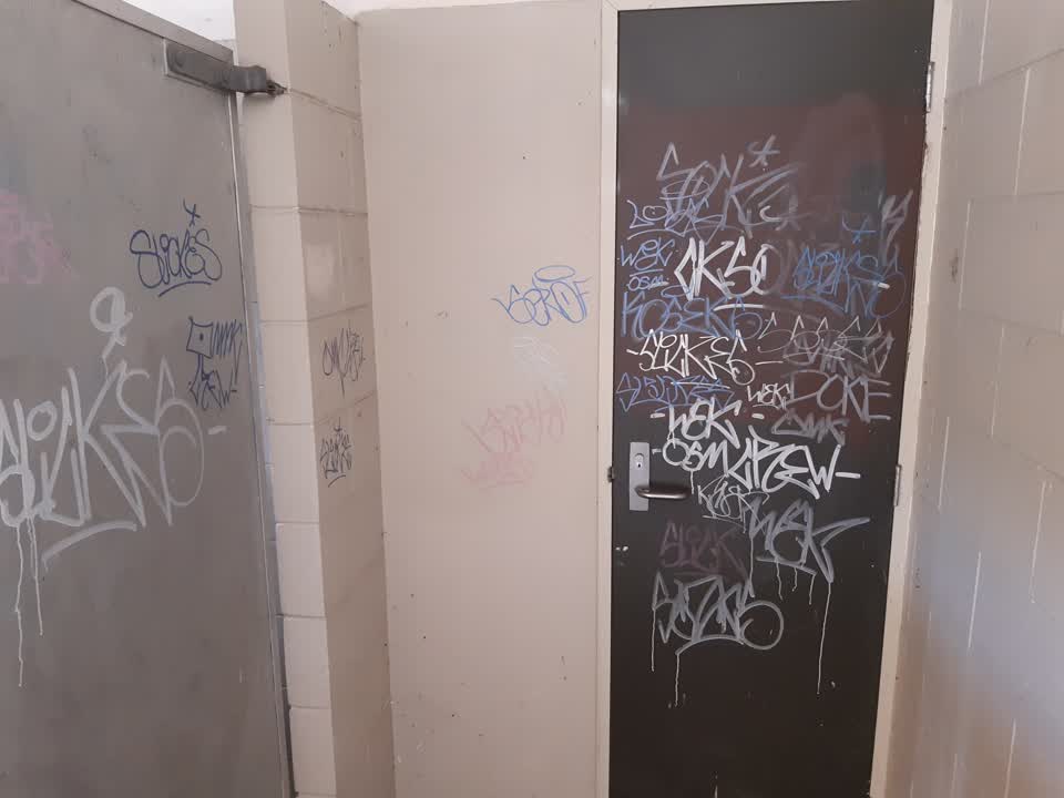 The photograph attached to this graffiti report