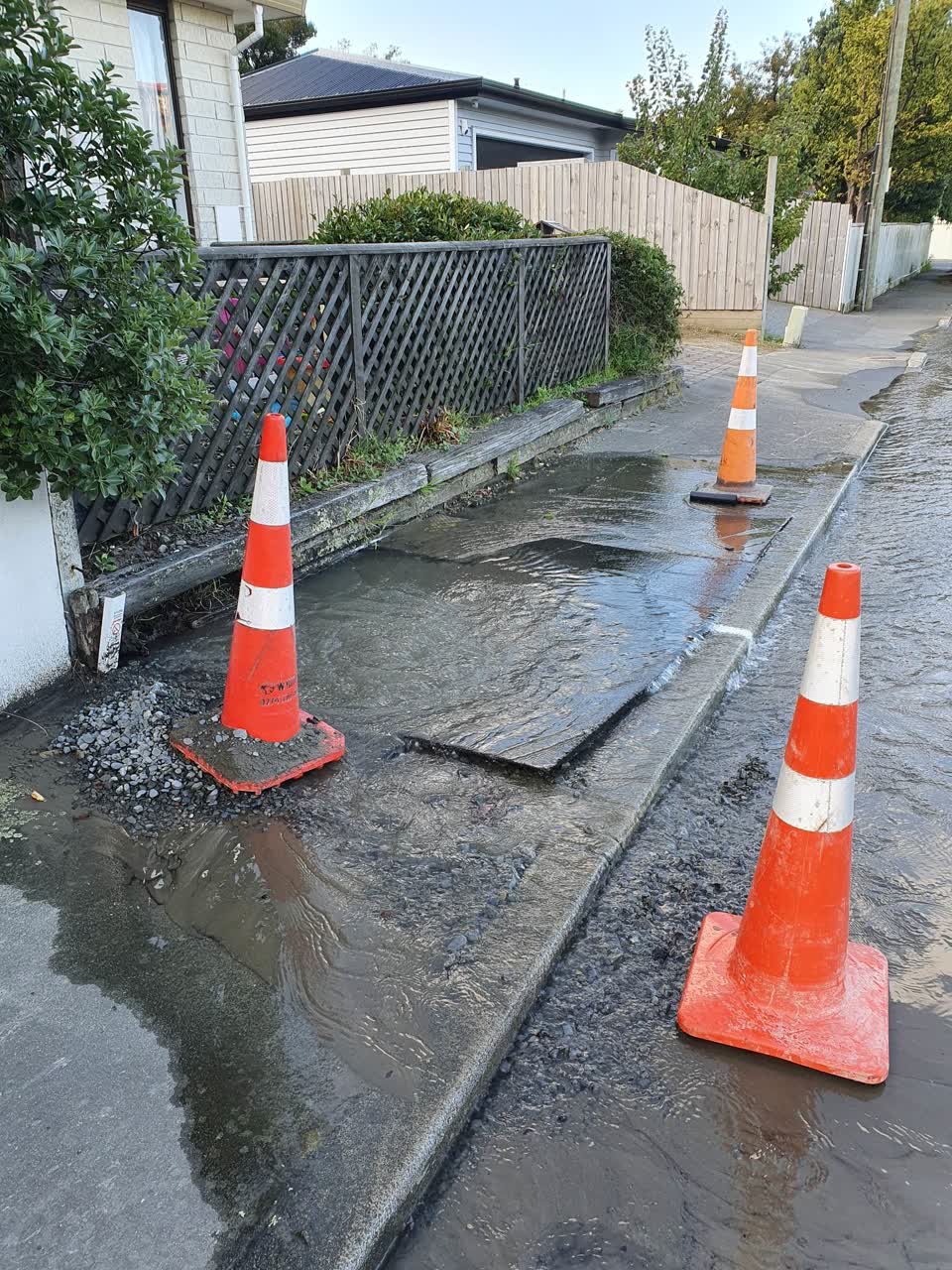 The photograph attached to this water leak report
