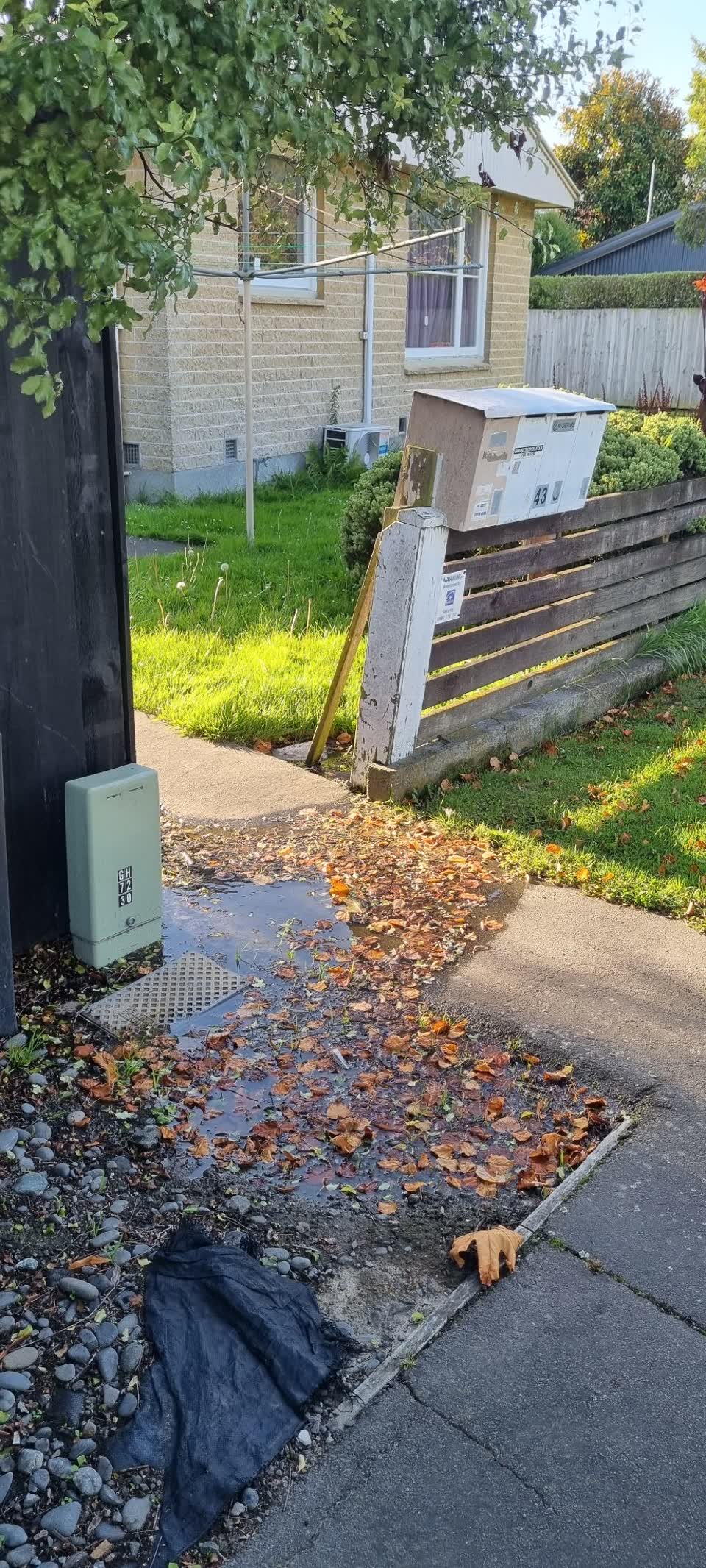 The photograph attached to this water leak report