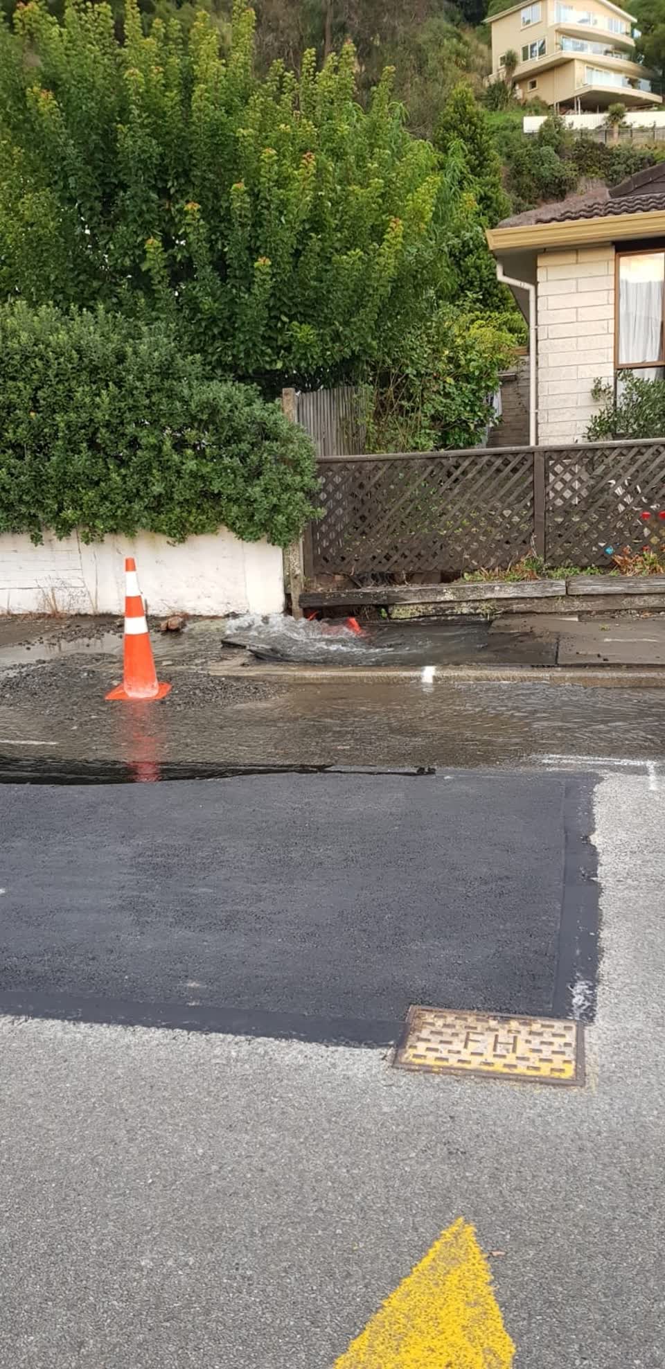 The photograph attached to this water leak report