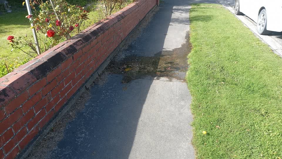 The photograph attached to this water leak report