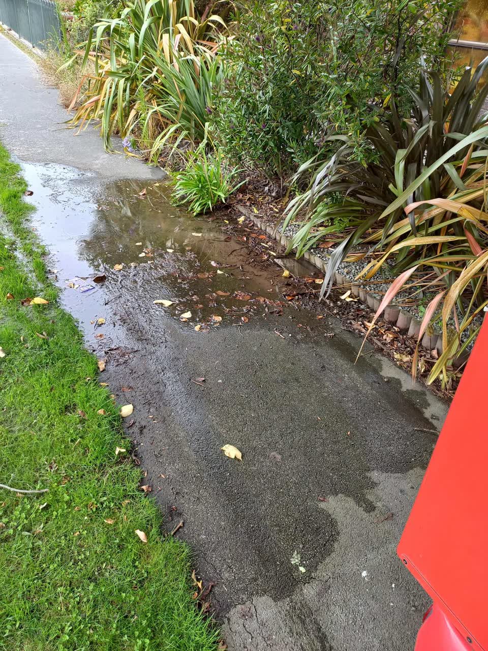 The photograph attached to this flooding report