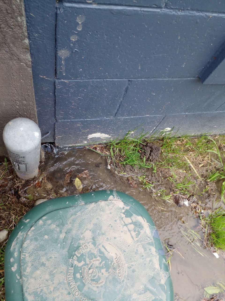 The photograph attached to this water leak report