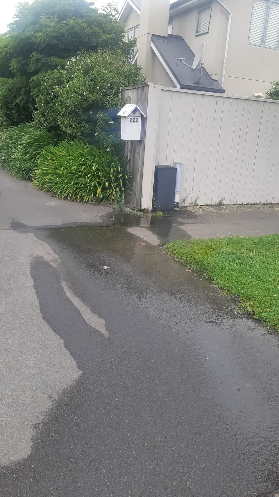 The photograph attached to this water leak report