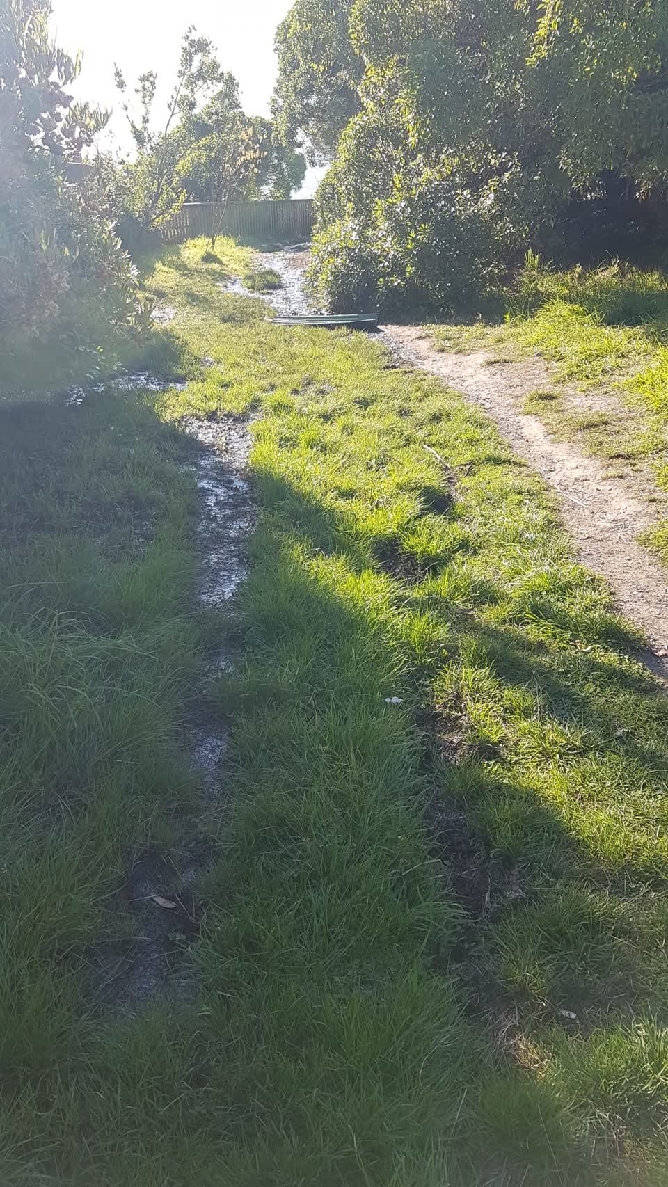 The photograph attached to this water leak report