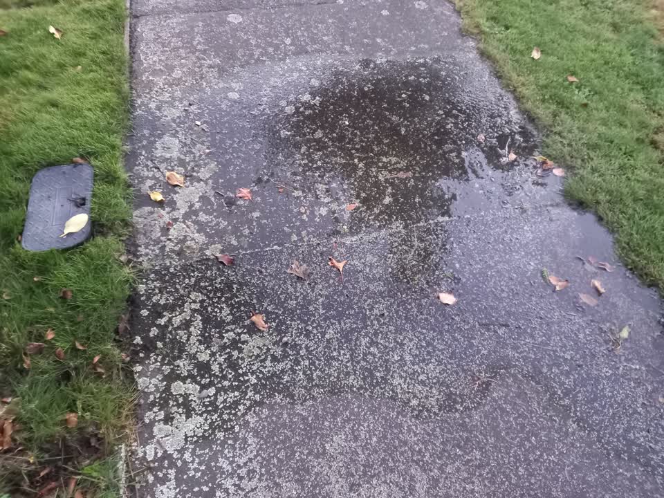 The photograph attached to this water leak report