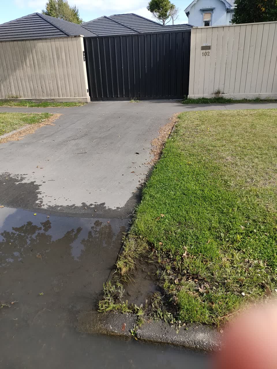 The photograph attached to this water leak report