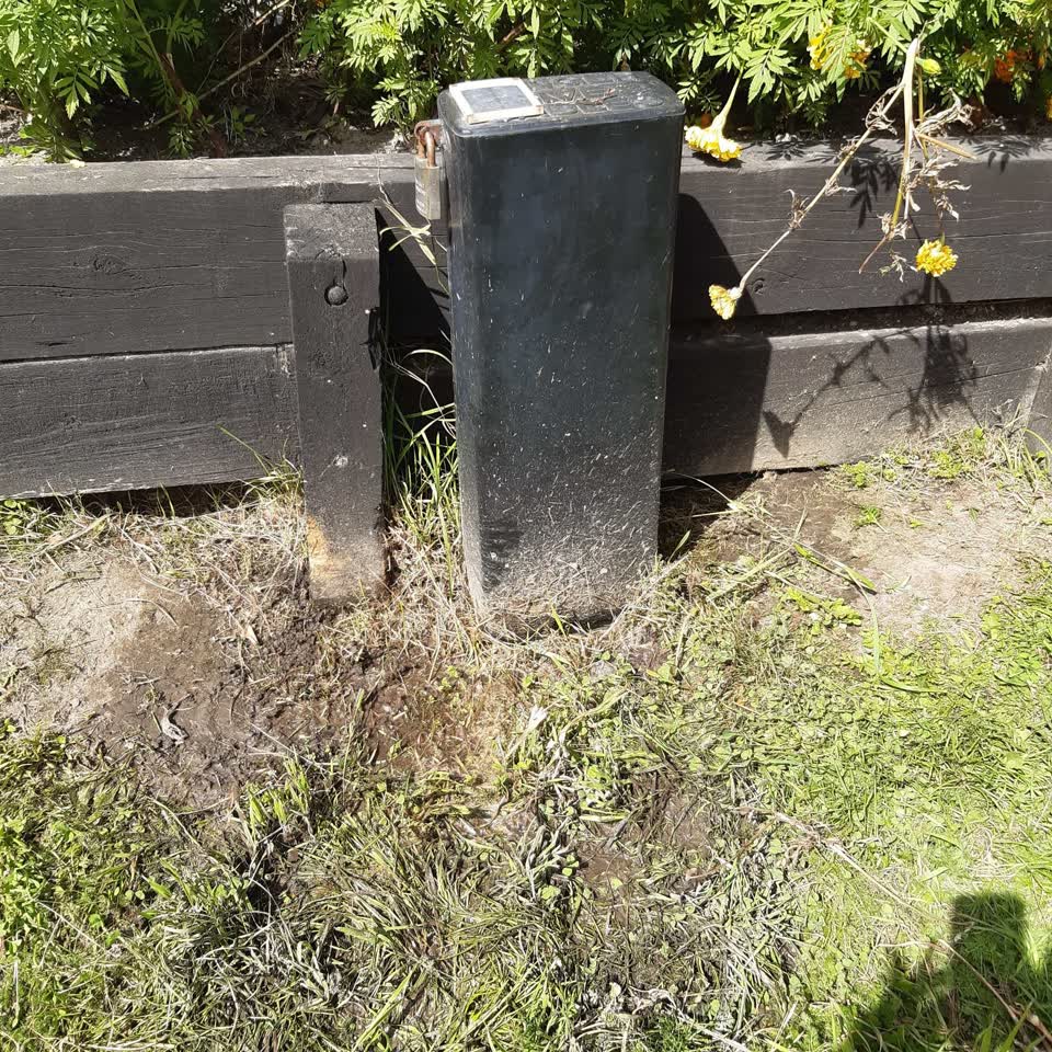 The photograph attached to this water leak report