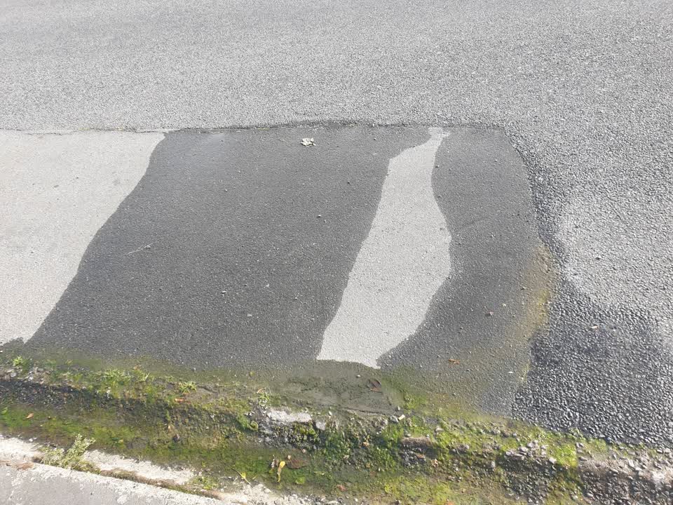 The photograph attached to this water leak report