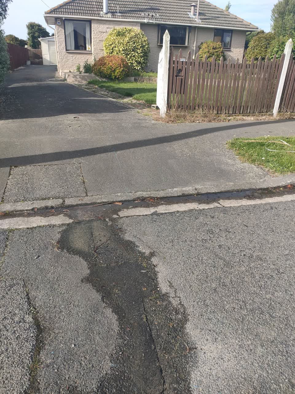 The photograph attached to this water leak report