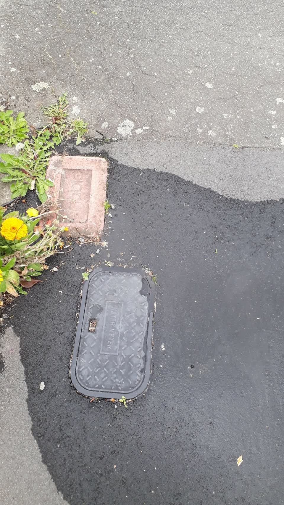 The photograph attached to this water leak report