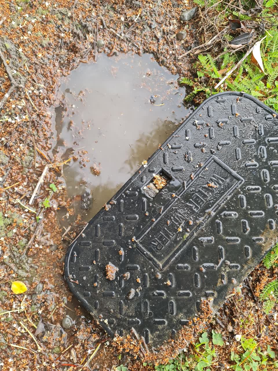 The photograph attached to this water leak report