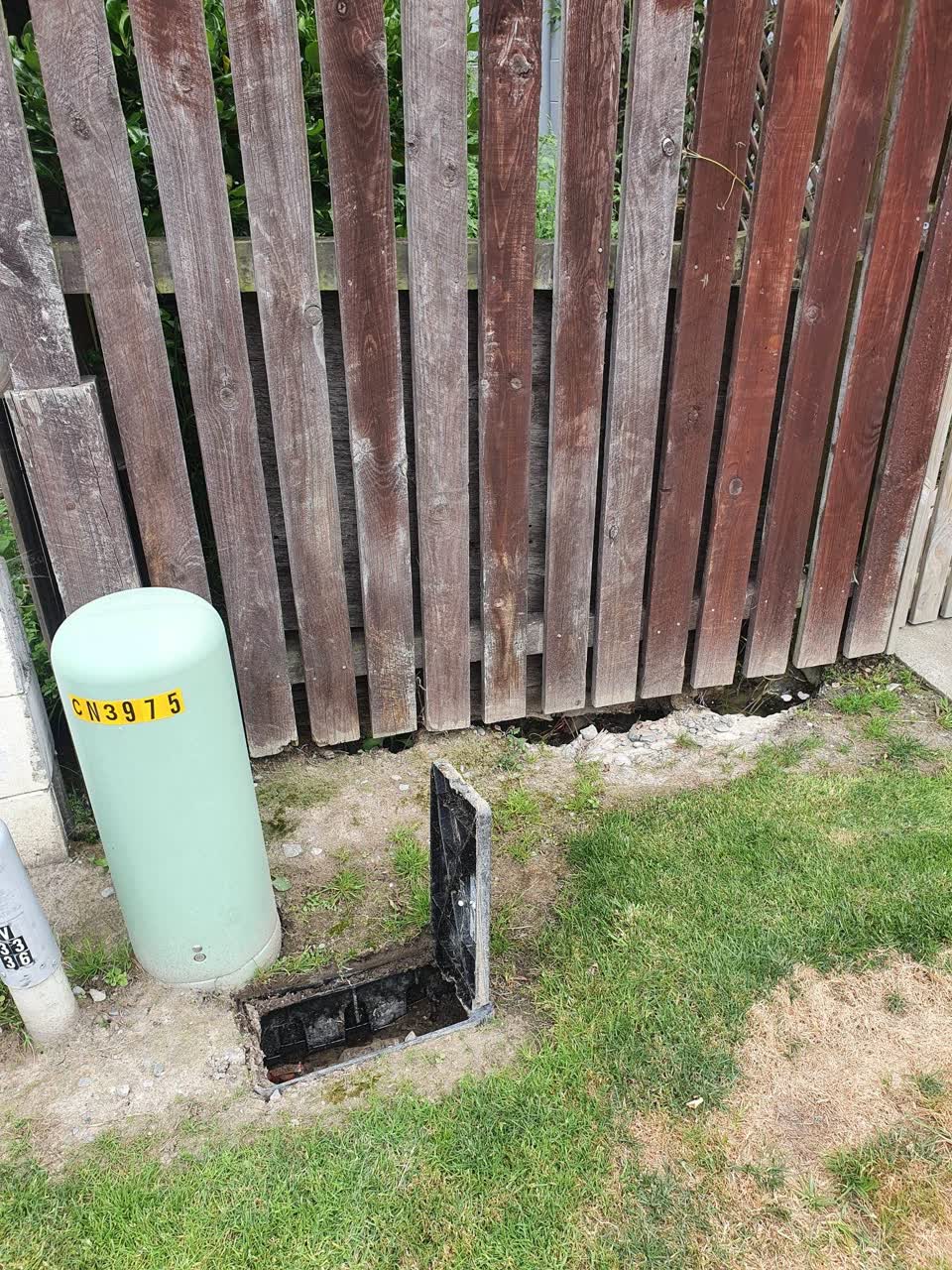 The photograph attached to this water leak report