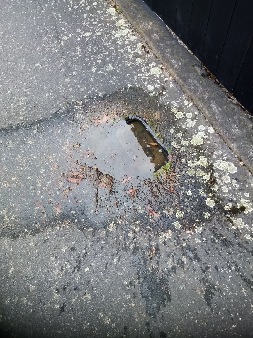 The photograph attached to this water leak report