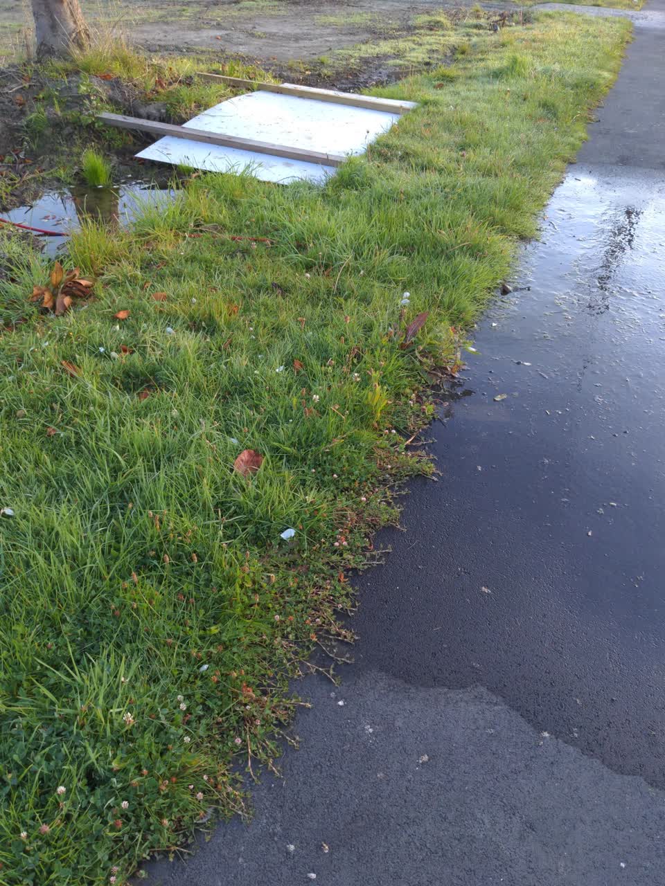 The photograph attached to this water leak report