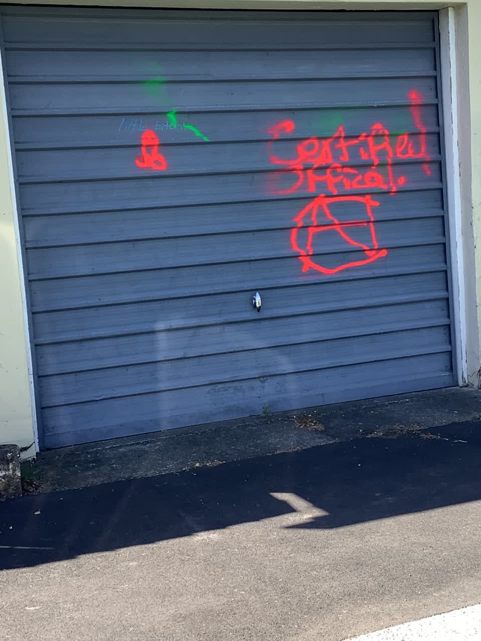 The photograph attached to this graffiti report