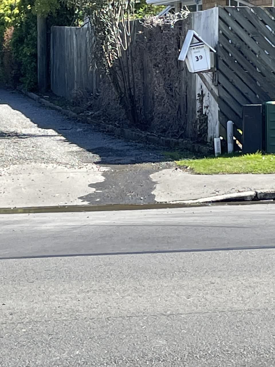 The photograph attached to this water leak report