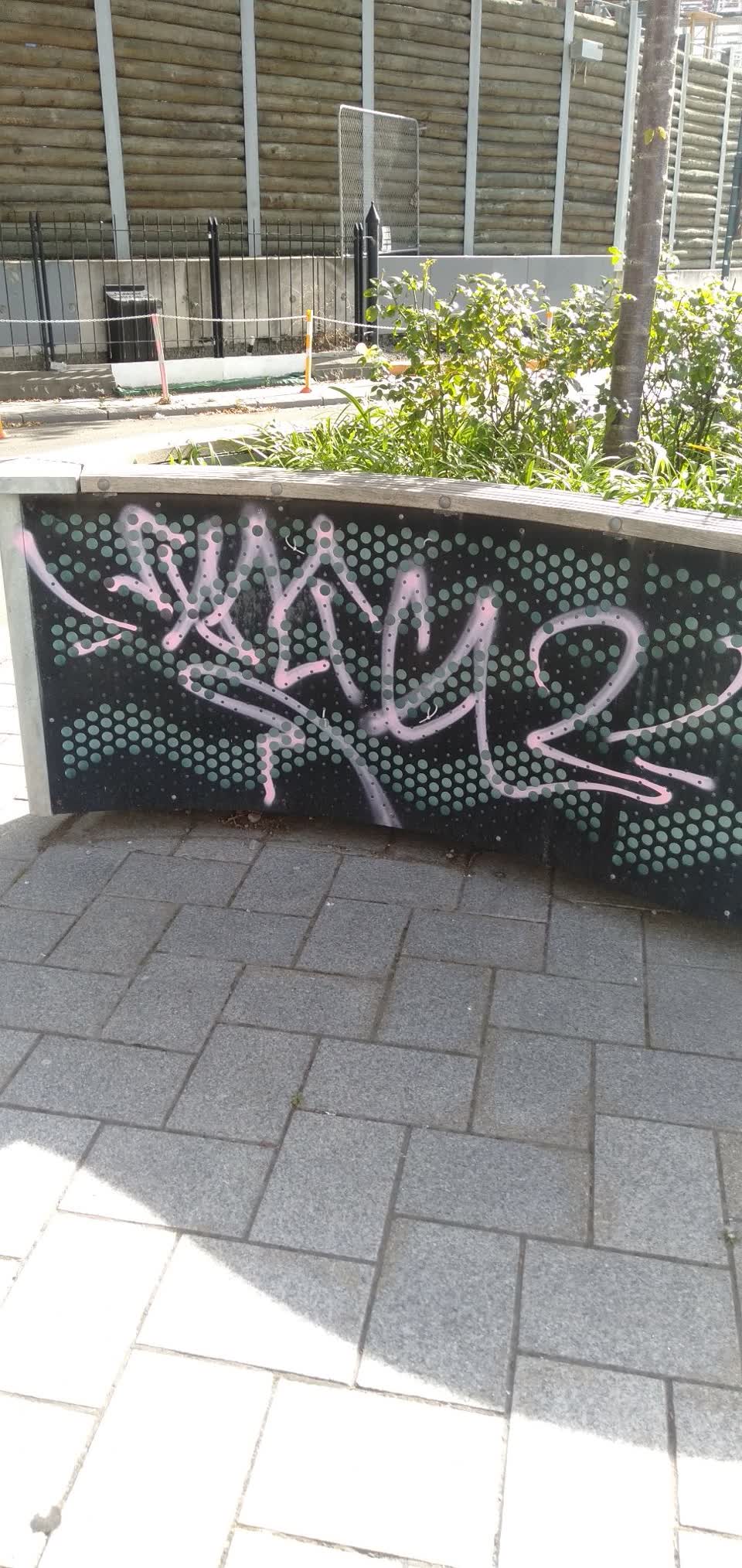 The photograph attached to this graffiti report