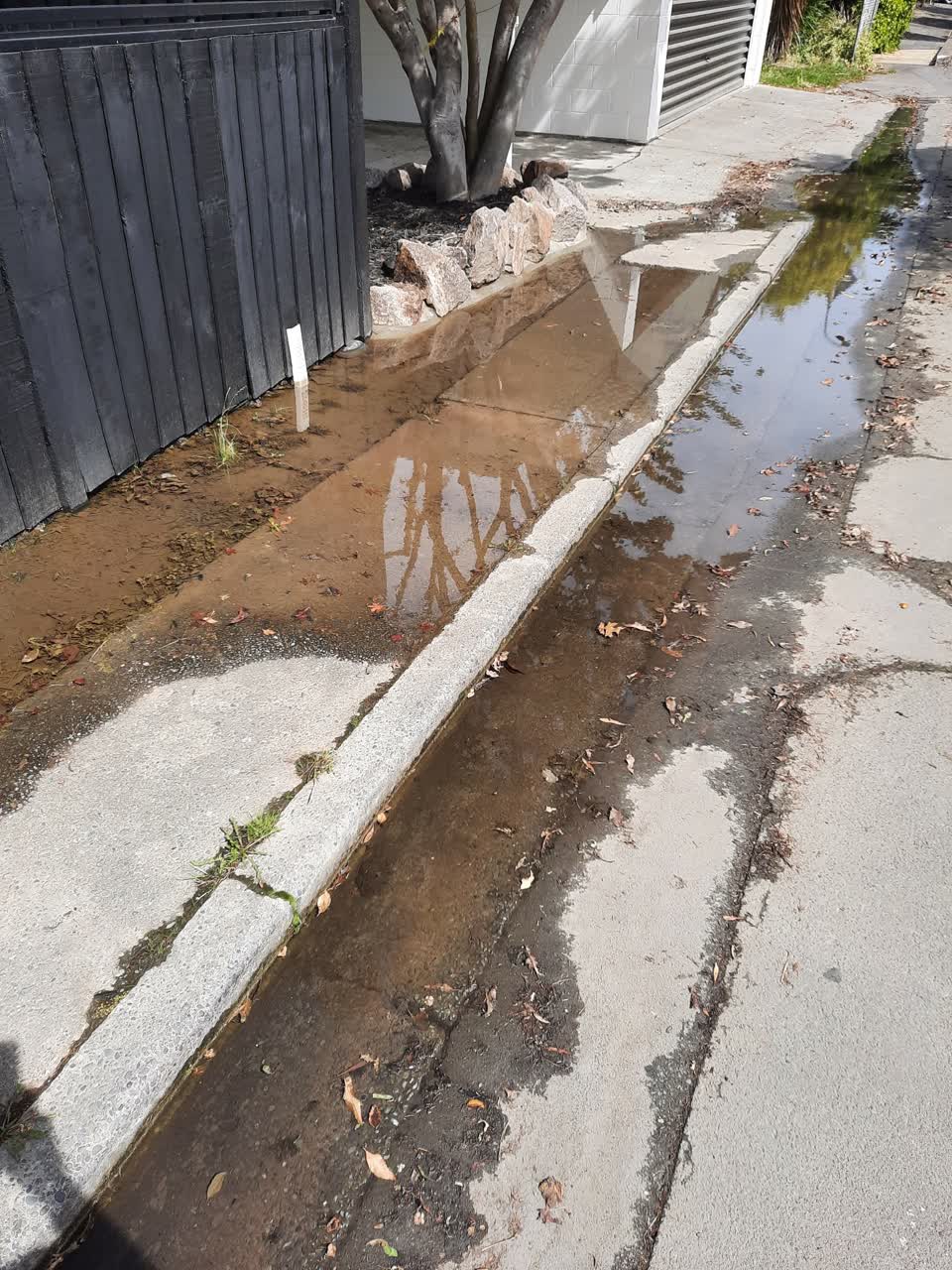 The photograph attached to this water leak report